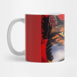 Colorful painting of a cat Mug